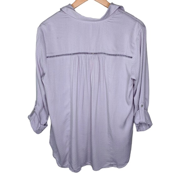 LOVESTITCH The Overtime lavender v-neck button up shirt size small - Picture 3 of 12